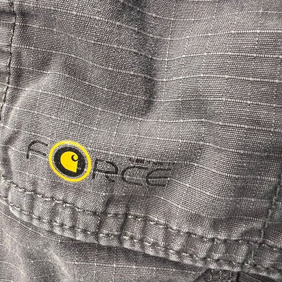 Carhartt Force Mens Gray Cargo Pants Relaxed Ripstop Pockets Durable 42x30 - Picture 7 of 16